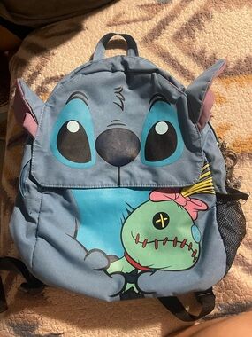 Loungefly Blue Stitch Kids Backpack with Scrump Graphic